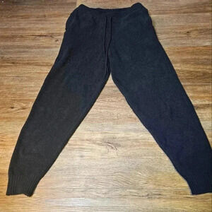 David Archy Men's Cozy Fleece‎ Lounge  Pants Black Sz M Jogger Style